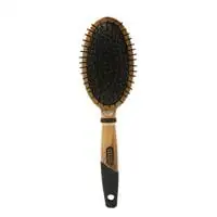 Cecilia Large Oval Hair Brush With Wooden Design, Brown/Black