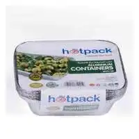 Hotback aluminum containers with lid 10 pieces