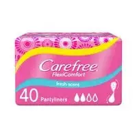 Carefree Flexicomfort Fresh Scent Panty Liners White 40 count