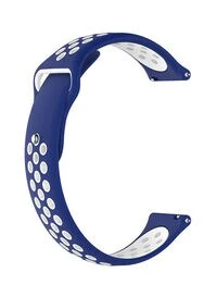 Fitme Replacement Band For Smartwatch 20mm, Blue/White