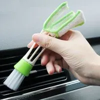 Generic Long Durable 2 In 1 Double Slider Car Air-Conditioner Outlet Cleaning Tool Outlet Window Cleaning Multi-Purpose Brush