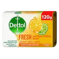 Dettol Fresh Anti-Bacterial Bathing Soap Bar, Citrus & Orange Blossom Fragrance 120g x4 +2 Free