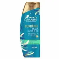 Head & Shoulders Supreme Anti-Dandruff Shampoo with Argan Oil and Aloe Vera for Sensitive Scalp Soothing 400ml