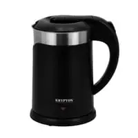 Krypton Double Layer Electric Kettle, 1.2L Cordless Kettle, Knk6325, Cool Touch Stainless Steel Body, Auto-Shut Off, Boil Dry Protection, 360 Rotational Base, Pilot Lamp, Pull Up Lid