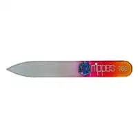 Nippes Glass Nail File, Yellow And Pink