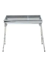Generic 2-Piece Portable BBQ Charcoal Grill Set -Silver 35Inch