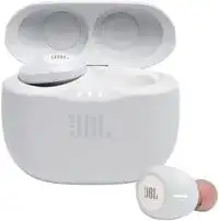 JBL Tune 125TWS True Wireless In-Ear Headphones -Pure Bass, Sound, 32H Battery, Bluetooth, Fast Pair, ComFortable, Wireless Calls, Music, Native Voice Assistant, Android And iOs Compatible (White)