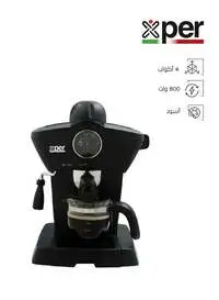 Xper Espresso Coffee Maker, 800 Watts, 4 Cups Capacity, XPECM-800
