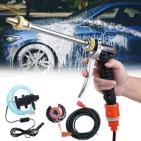 Generic 12V 80W Car Washer Gun Pump High Pressure Cleaner Car Care Portable Washing Machine Electric Cleaning Auto Device