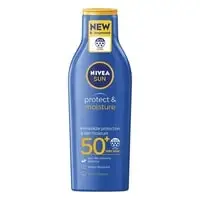 NIVEA SUN Lotion, UVA & UVB Sunscreen Protection, Protect & Moisture, SPF 50+, 200ml