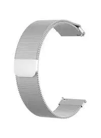 Fitme Milanese Replacement Band For 20mm Watches, Silver