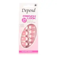 Depend 24-Piece French Look Nail Kit With Pink Glue 6244 Pink & White