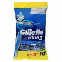 Gillette Razor Disposable Blue 3 Simple 8 + 2 Free