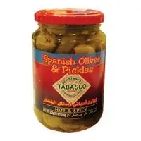 Tabasco Spanish Olives & Pickles Hot And Spicy 340g