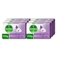 Dettol Sensitive Anti Bacterial Soap Bar 120g x Pack of 6