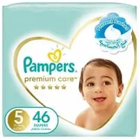 Pampers Premium Care Taped Diapers, Size 5, 11-16kg, Mega Pack, 46 Diapers 