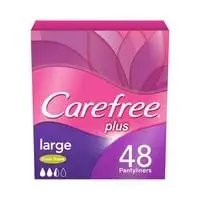 Carefree Plus Large Fresh Scent Pantyliners White 48 count