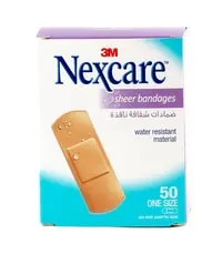 Nexcare Sheer Bandages One Size - 50 Pcs