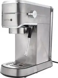 Dots Espresso Machine for Espresso and Cappuccino، With Milk Frother / Steam Wand، Professional Espresso Coffee Machine for Latte، Cappuccino CFM-541، فضي