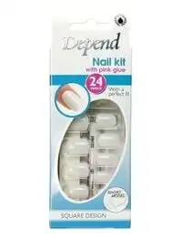 Depend 24-Piece Nail Kit With Pink Glue 6034 White