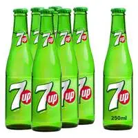 7UP, Carbonated Soft Drink, Glass Bottle, 250ml x 6