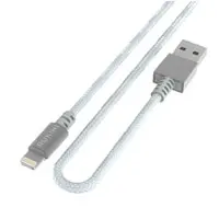 Rukini nylon braided lightning to USB cable, 1M, Black