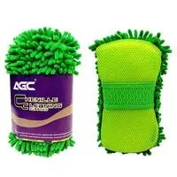 Generic Multifunctional Car Wash Sponge Car Cleaning Gloves Green AGC 1 Pcs