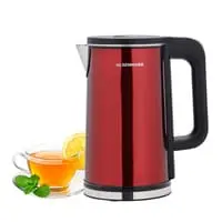 Olsenmark Electric Kettle, Double Wall Cool Touch Body, Omk2483, 1.8L Stainless Steel Seamless Inner Kettle, Auto-Shut Off, Boil Dry Protection, 360 Degree Rotational Base Kettle