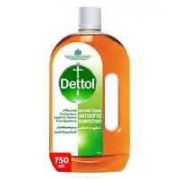 Dettol Antiseptic Antibacterial Disinfectant Liquid for Effective Germ Protection & Personal Hygiene, Used in Floor Cleaning, Bathing and Laundry, 750ml