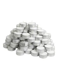 Generic 100-Piece Non-Scented Small Candle Silver