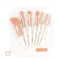 Coastal Scents Rose Gold 7-Piece Brush Set With Case White & Gold