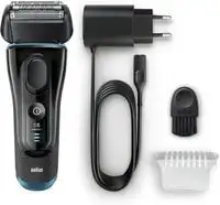 Braun Series 5 5140s Wet & Dry Shaver With Protection Cap, Black/Blue