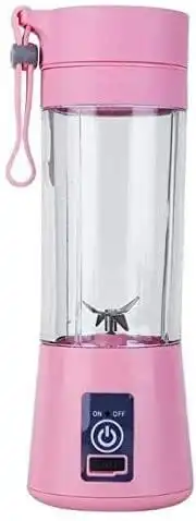 Generic Usb Electric Safety Juicer Cup, Fruit Juice Mixer, Mini Portable Rechargeable Juicing Mixing Crush Ice And Blender Mixer (Pink)