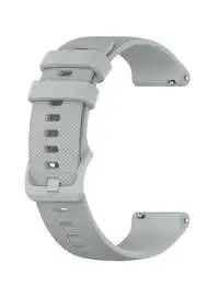 Fitme Classic Silicone Band For 20mm Watches, Grey