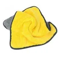 Generic منشفة غسيل السيارات من الألياف الدقيقة لتنظيف وتجفيف الملابس باللون الأصفر قطعة واحدة