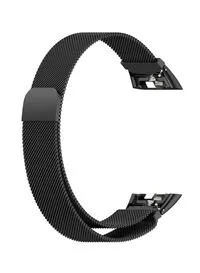 حزام ميلانيزي بديل من Fitme لهاتف هواوي باند 6، أسود
