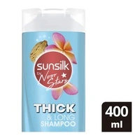 Sunsilk Noor Stars Shampoo for Thick & Long Hair, Thick & Long, with Nourishing Biotin & Castor Oil, 400ml