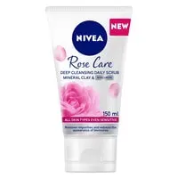 NIVEA Face Scrub Daily Exfoliating, Rose Care with Organic Rose Water, 150ml