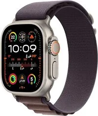 ساعة Apple Watch Ultra 2 الجديدة [GPS + Cellular 49mm] ساعة ذكية مع هيكل متين من التيتانيوم وحلقة جبال الألب النيلية متوسطة الحجم. جهاز تتبع اللياقة البدنية، نظام تحديد المواقع العالمي (GPS) الدقيق، زر العمل، عمر بطارية طويل جدًا