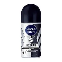 NIVEA MEN Antiperspirant Roll-on for Men, 48h Protection, Black & White Invisible Original, 50ml