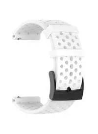 Fitme Classic Silicone Replacement Band For 24mm Watches, White