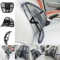 Generic Massage Vent Mesh Lumbar Lower Back Brace Support Car Seat Chair Cushion Pad 1 Pcs