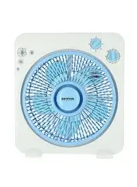 Krypton Powerful Personal Desk Box Fan With Copper Motor Knf6025 White / Blue
