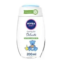 NIVEA Baby Oil Delicate Caring, Natural Almond Oil, 200ml