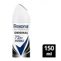 REXONA Women Antiperspirant Deodorant Spray, 72 Hour Sweat & Odor Protection*, Invisible, With Motionsense Technology, 150ml