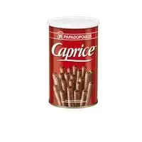 Papodopoulos Caprice Wafer Rolls With Hazelnut & Cocoa Cream 250g