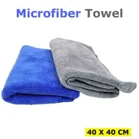 Generic Soft Car Window Care Microfiber Wax Polishing Detailing Towel Car Cleaning Wash Traceless Cloth Kitchen Cleaner 40 X 40 cm Blue And Grey 2 Pcs/Set
