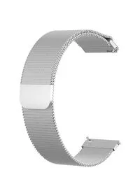 Fitme Replacement Milanese Band For Smartwatch 18mm, Silver