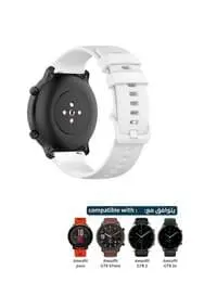 سوار Fitme كلاسيكي من السيليكون لـ Amazfit GTR 47 ملم وAmazfit GTR 2 وGTR 2E وAmazfit Pace (22 ملم)