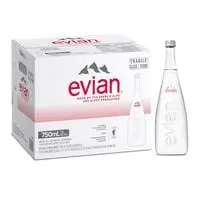 Evian Natural Mineral Water 750ml x Pack of 12
